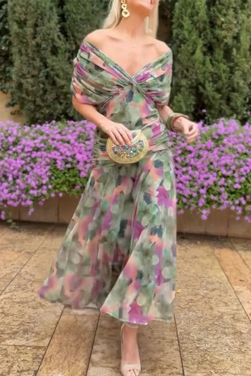 Kathiadress Mesh Print Slip Dress