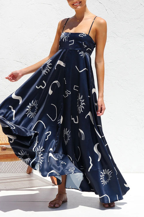 Kathiadress Midnight Rain Slip Dress