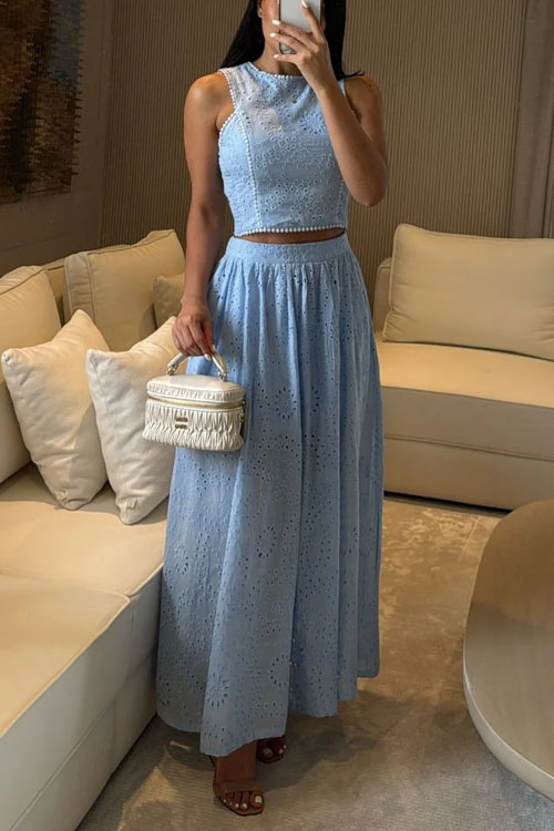 Kathiadress Vest lace skirt suit