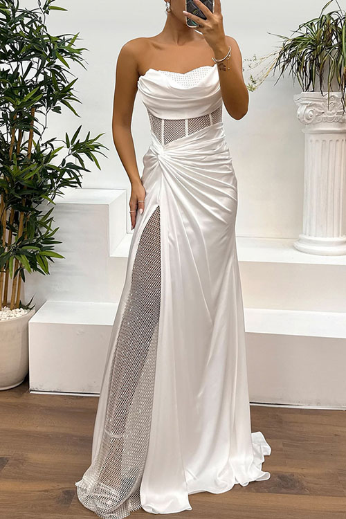 Kathiadress  Party Fashion Splicing Wrap Dress