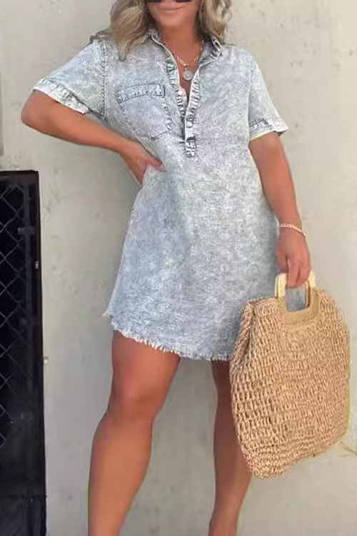 Kathiadress Casual Chic Denim Dress