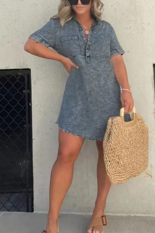 Kathiadress Casual Chic Denim Dress