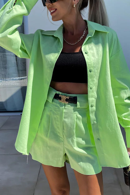 Kathiadress Summer Shirt & Shorts Loose Two-piece Set