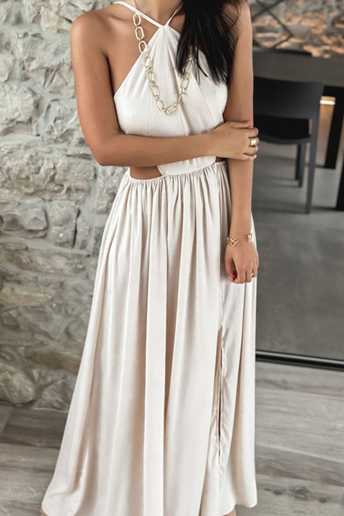 Kathiadress  Halter neck low waist dress