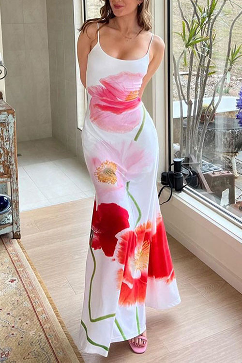 Kathiadress Poppy Backless Dress