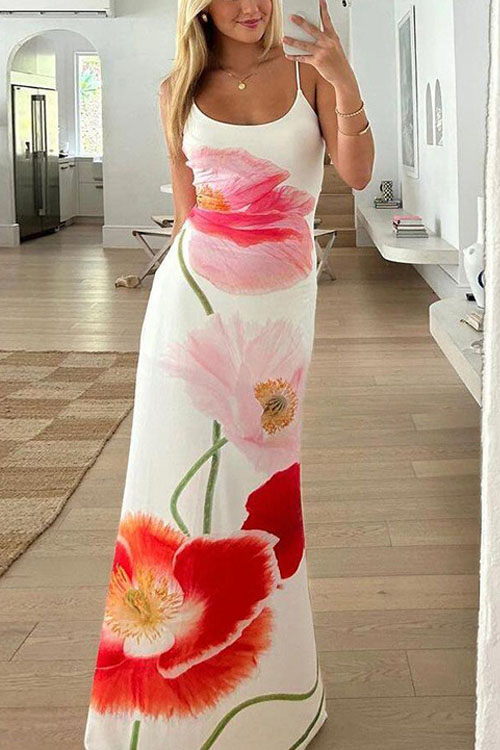 Kathiadress Poppy Backless Dress