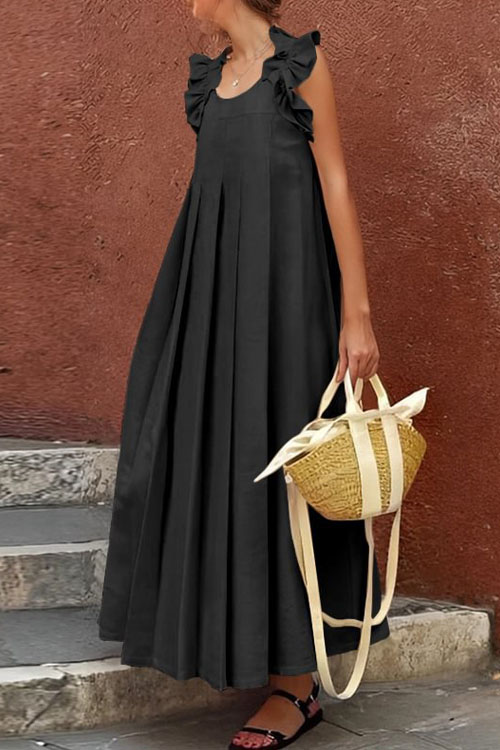 Kathiadress ruffles Spring and summer holiday dress