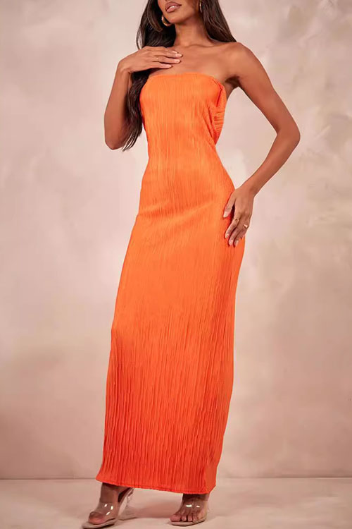 Kathiadress Pleated Slimming Bowknot Long Skirt
