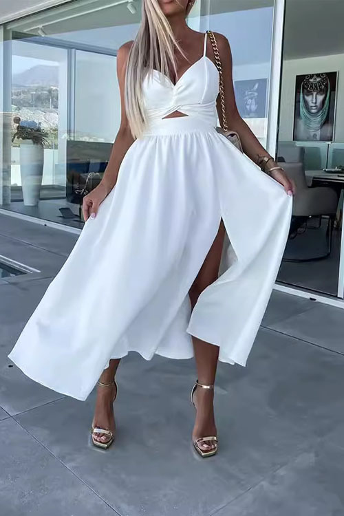 Kathiadress Fashionable & Elegant Spaghetti Strap Swing Dress