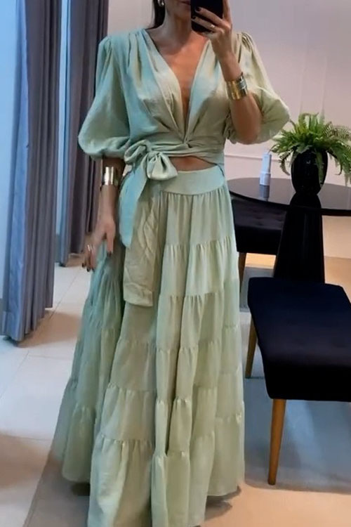 Kathiadress Lace Hollow-Out French Style Dress
