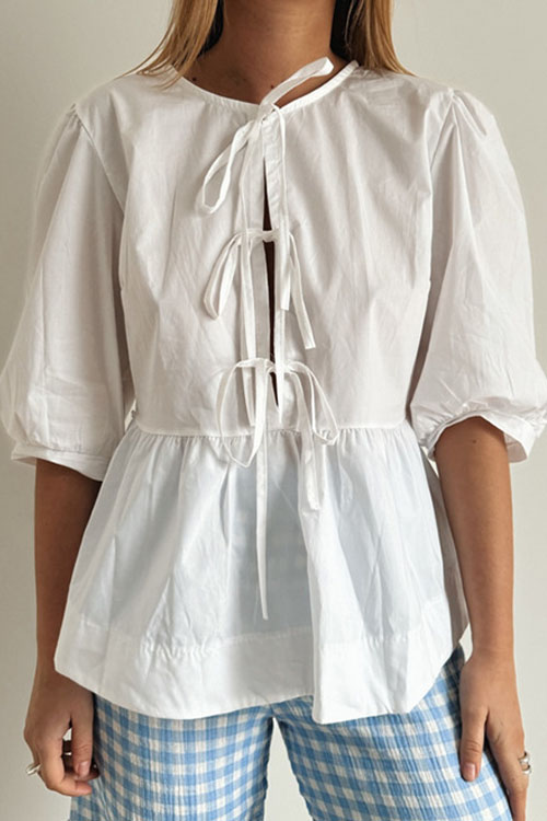 Kathiadress Fashionable Striped Patchwork Shirt Top