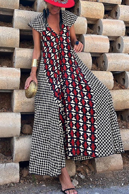 Kathiadress Vacation Style Loose Swing Casual Dress