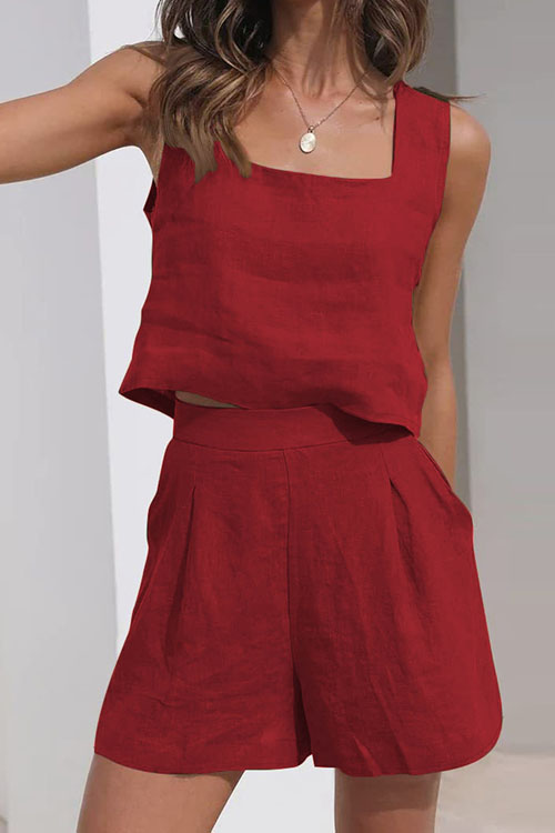 Kathiadress Tank Top Shorts Casual Two-piece Set