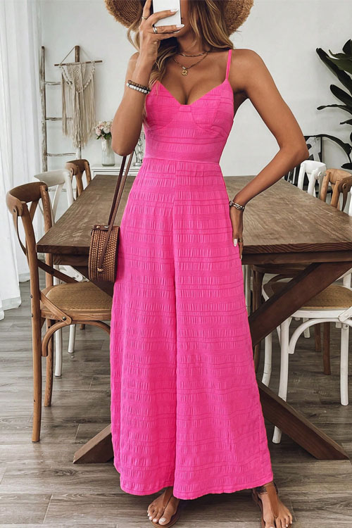 Kathiadress  Fashionable overalls suspenders wide-leg jumpsuit