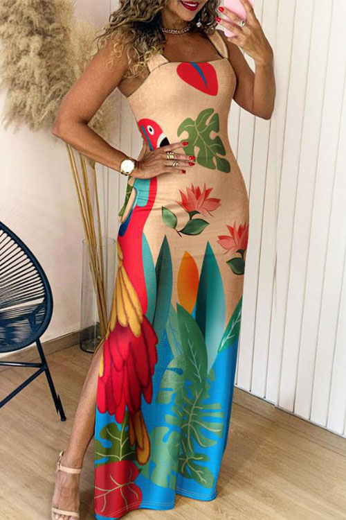Kathiadress  Fashion casual printed dress