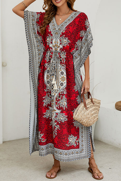 Kathiadress Sun Protection Beach Bohemian Dress