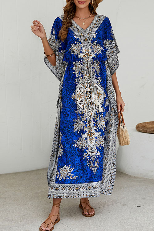 Kathiadress Sun Protection Beach Bohemian Dress