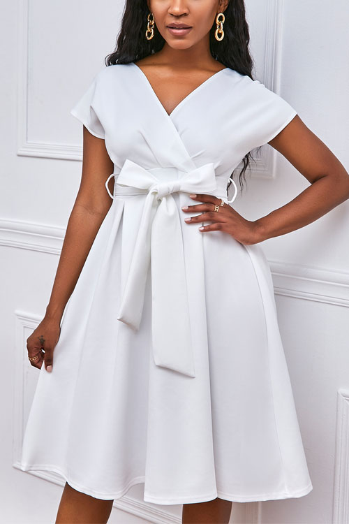 Kathiadress Chic Bow Tie Gown Dress