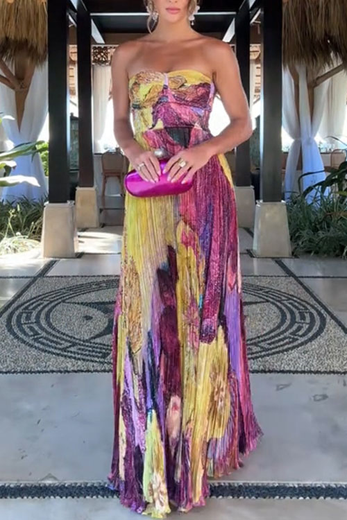 Kathiadress Swing Print Pleated Dress