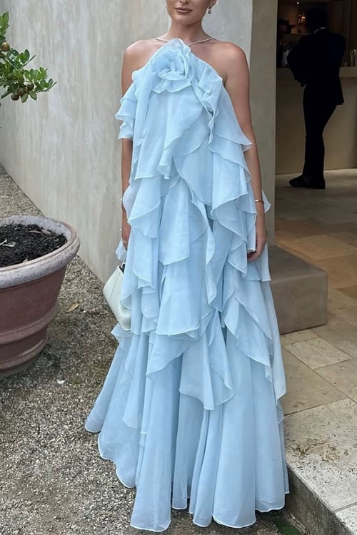 Kathiadress Halter Neck Cake Sling Dress