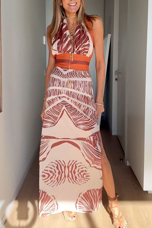Kathiadress Holiday Lace-Up Backless Dress