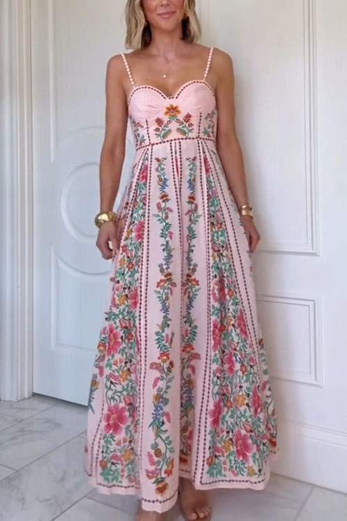 Kathiadress Sling-strap print dress