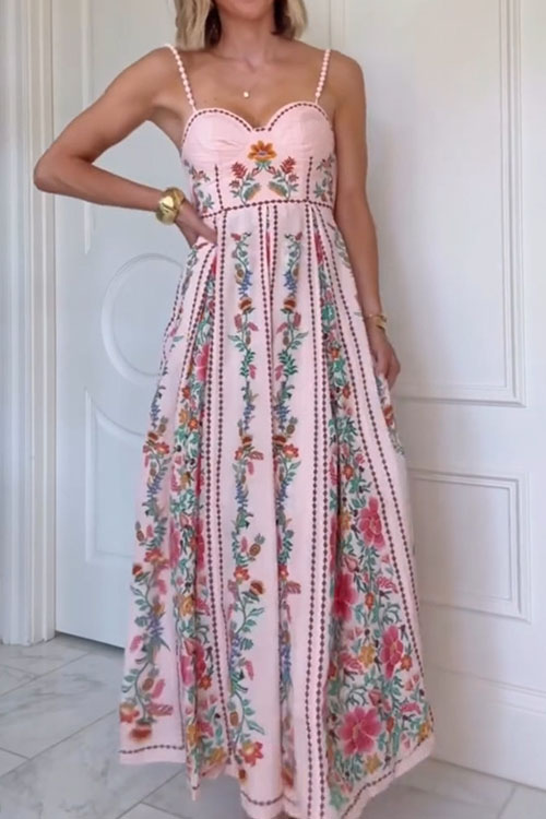 Kathiadress Sling-strap print dress