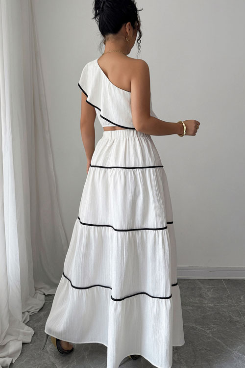 Kathiadress off-shoulder vest skirt two-piece suit