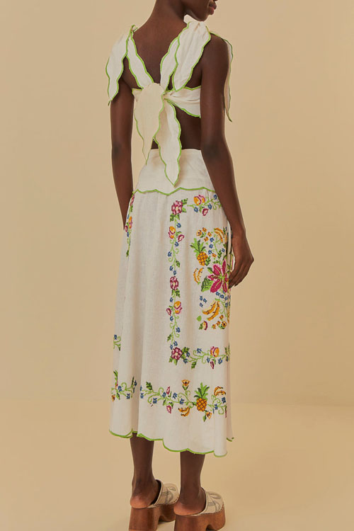 Kathiadress Printed open back bow dress