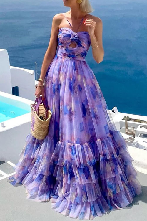 Kathiadress  3D Flower Oversized Swing Dress