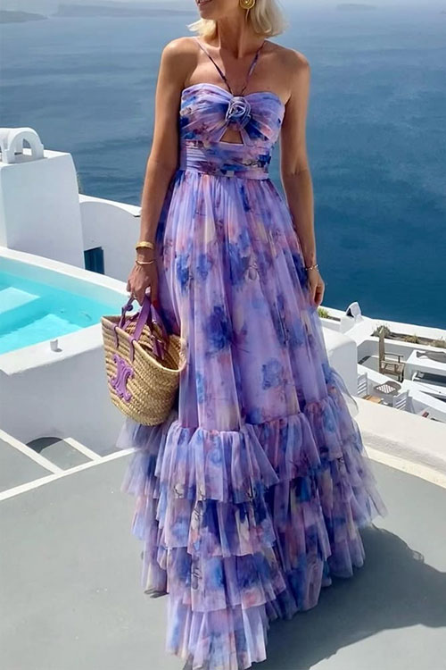 Kathiadress  3D Flower Oversized Swing Dress