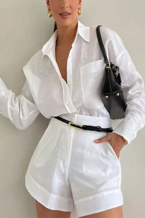 Kathiadress Fashionable Casual Shorts & Shirt Set