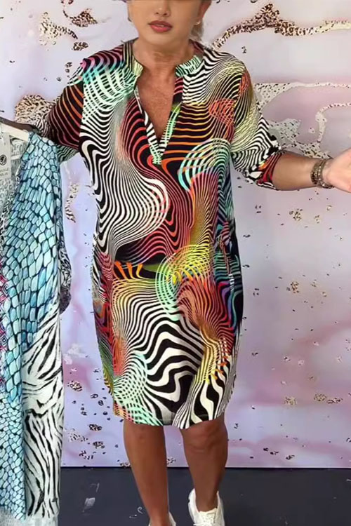 Kathiadress Printed Casual Dress