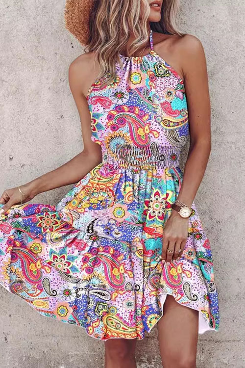 Kathiadress Summer Fashionable Halter Dress