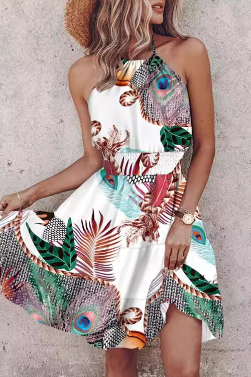 Kathiadress Summer Fashionable Halter Dress