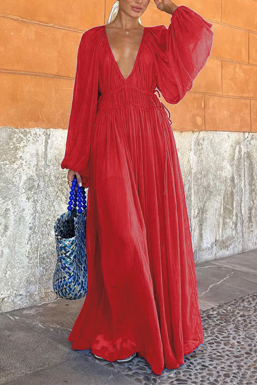 Kathiadress Party Chiffon Loose Vacation Dress