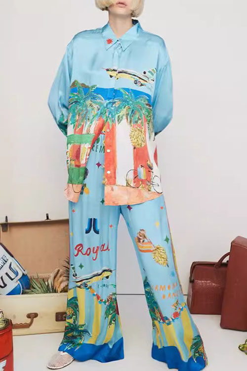 Kathiadress Banana Tree Printed Pocket Set