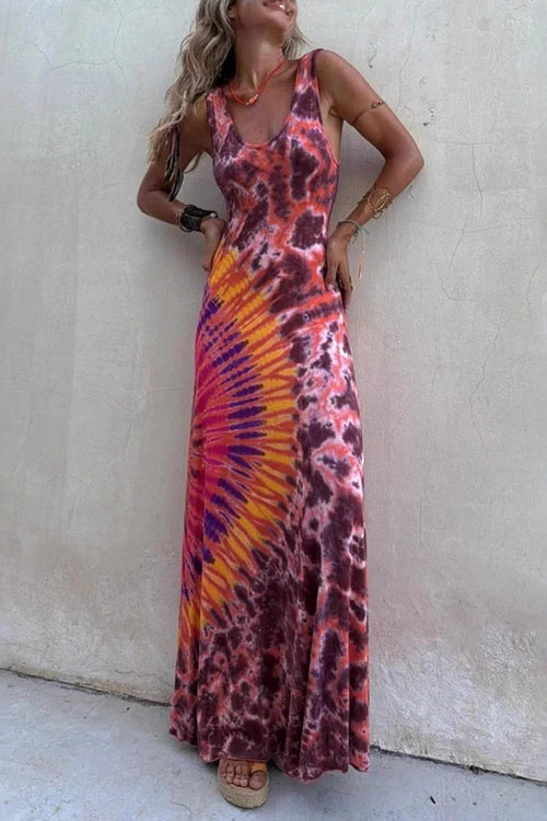 Kathiadress Sleeveless back tie maxi dress