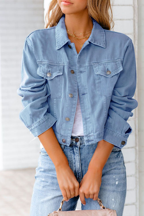 Kathiadress Denim long sleeve jacket top