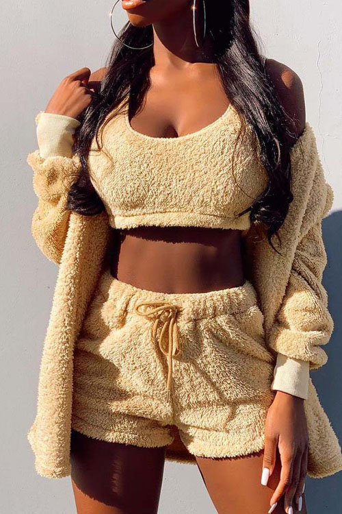 Kathiadress Home wear jacket shorts vest casual suit 
