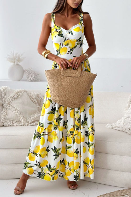 Kathiadress printed backless long dress
