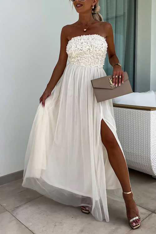 Kathiadress Floral Slit Vacation Party Dress