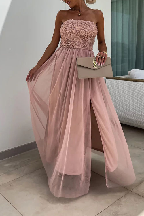 Kathiadress Floral Slit Vacation Party Dress