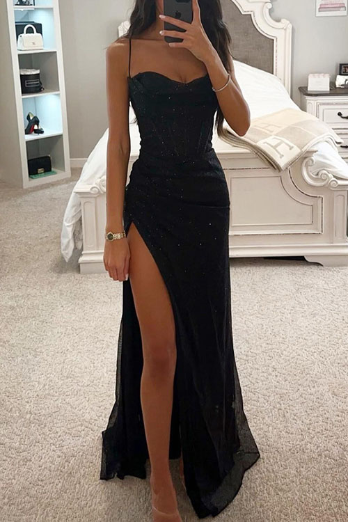 Kathiadress Fashionable Party Split Dress 