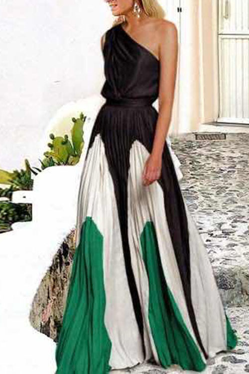 Kathiadress Color-blocked Slim Fit Dress