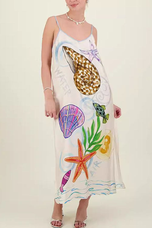 Kathiadress Underwater World Satin Vacation Dress