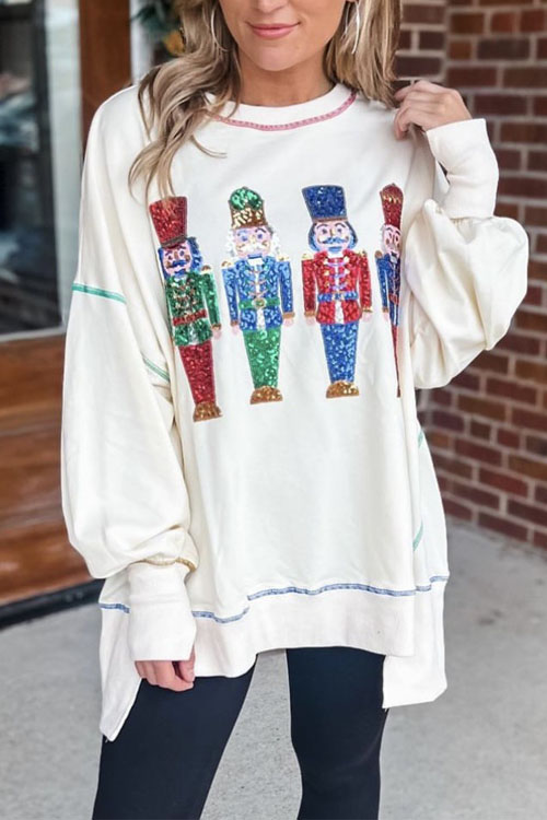 Kathiadress Sweet Sequined Thickened Sweatshirt