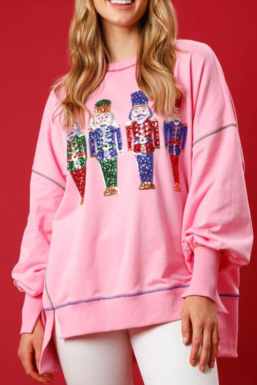 Kathiadress Sweet Sequined Thickened Sweatshirt