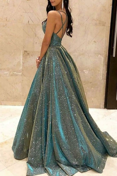 Kathiadress Sparkly Banquet Evening Gown Dress