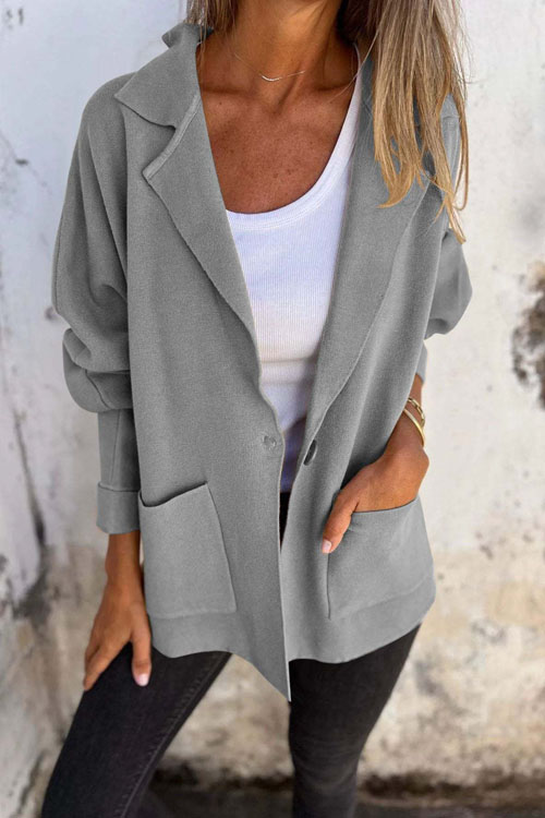 Kathiadress Casual Versatile Lapel Pocket Jacket